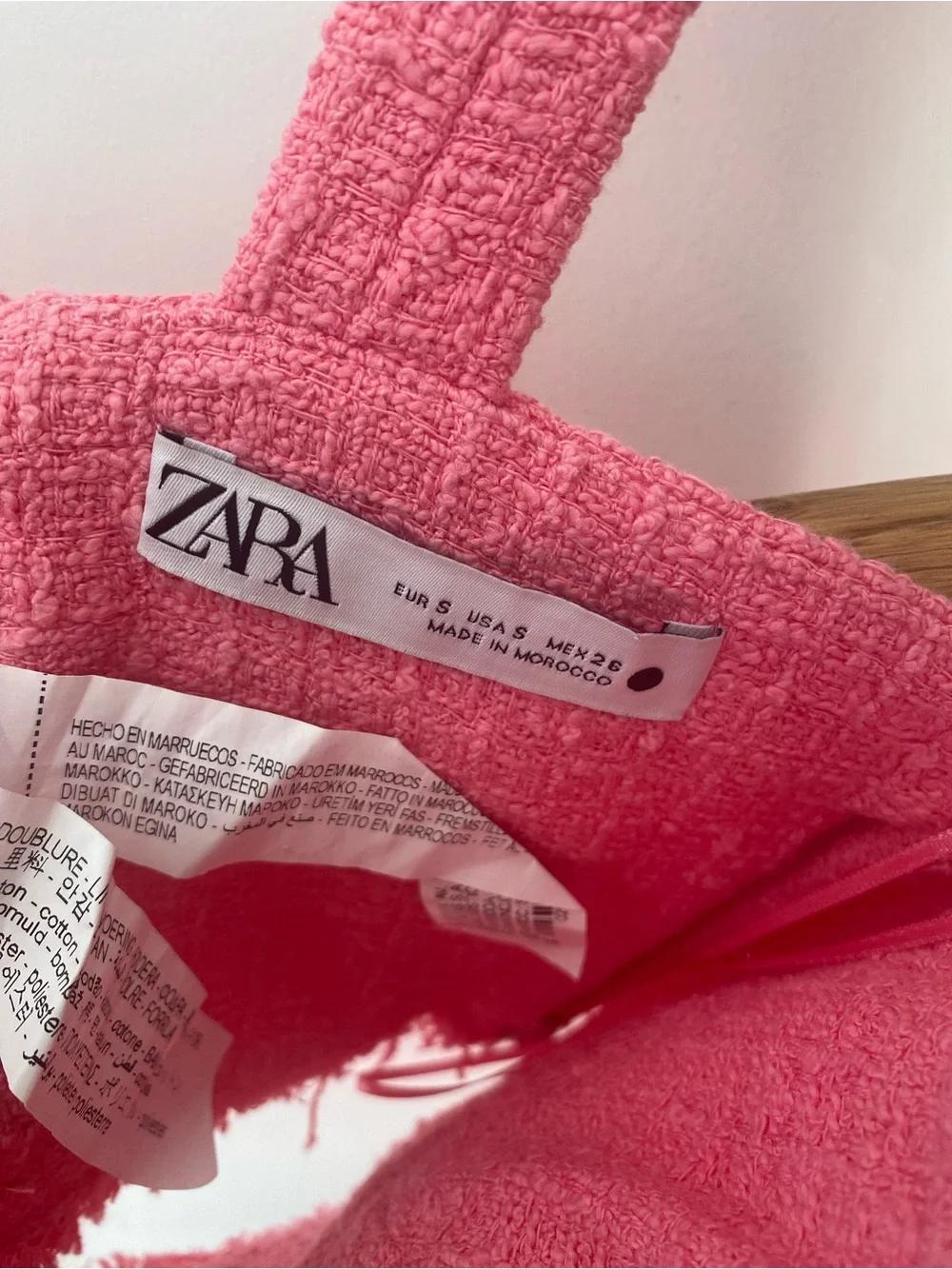 Zara Barbie Pink Textured Bustier Cropped Tank Top Size Small
